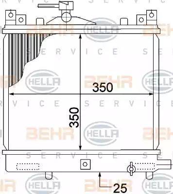 BEHR HELLA Service 8MK 376 772-661 - Radiatore, Raffreddamento motore www.autoricambit.com