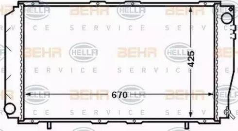 BEHR HELLA Service 8MK 376 772-601 - Radiatore, Raffreddamento motore www.autoricambit.com