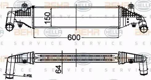 BEHR HELLA Service 8ML 376 988-284 - Intercooler www.autoricambit.com