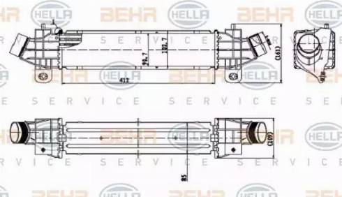 BEHR HELLA Service 8ML 376 899-091 - Intercooler www.autoricambit.com