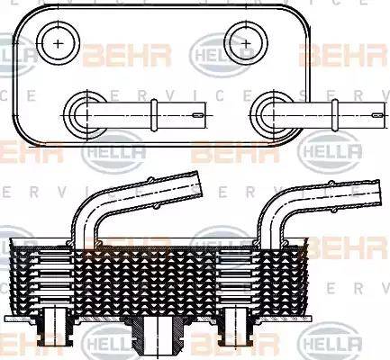 BEHR HELLA Service 8MO 376 790-791 - Radiatore olio, Cambio automatico www.autoricambit.com