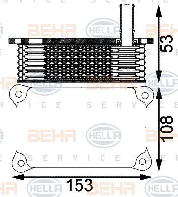 BEHR HELLA Service 8MO 376 797-171 - Radiatore olio, Olio motore www.autoricambit.com