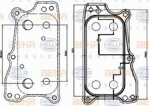 BEHR HELLA Service 8MO 376 714-811 - Radiatore olio, Olio motore www.autoricambit.com