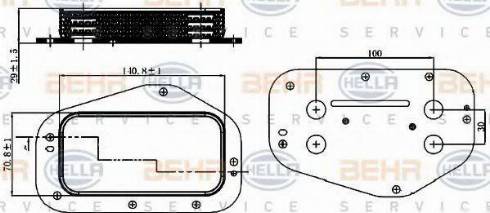 BEHR HELLA Service 8MO 376 729-201 - Radiatore olio, Olio motore www.autoricambit.com