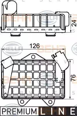 BEHR HELLA Service 8MO 376 726-021 - Radiatore olio, Olio motore www.autoricambit.com