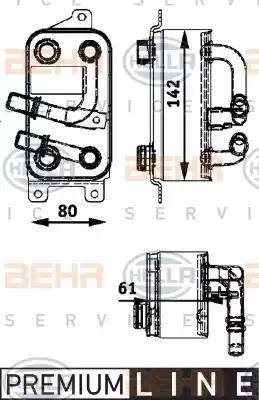 BEHR HELLA Service 8MO 376 726-191 - Radiatore olio, Cambio automatico www.autoricambit.com