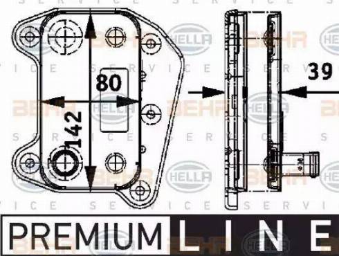 BEHR HELLA Service 8MO 376 726-321 - Radiatore olio, Olio motore www.autoricambit.com