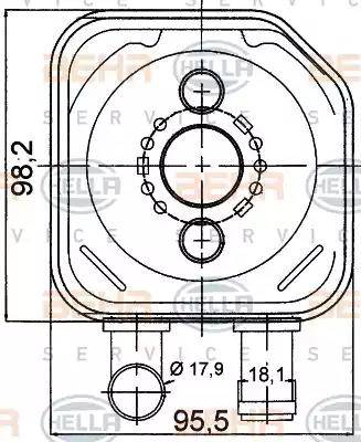 BEHR HELLA Service 8MO 376 778-051 - Radiatore olio, Olio motore www.autoricambit.com