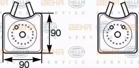 BEHR HELLA Service 8MO 376 778-001 - Radiatore olio, Olio motore www.autoricambit.com