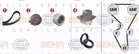 BEHR HELLA Service 8MP 376 804-851 - Pompa acqua + Kit cinghie dentate www.autoricambit.com