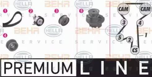 BEHR HELLA Service 8MP 376 804-861 - Pompa acqua + Kit cinghie dentate www.autoricambit.com