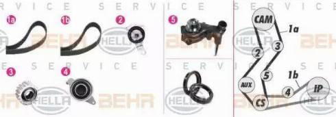 BEHR HELLA Service 8MP 376 806-861 - Pompa acqua + Kit cinghie dentate www.autoricambit.com