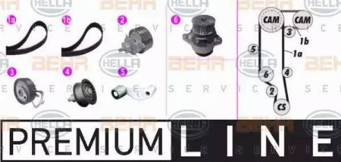 BEHR HELLA Service 8MP 376 801-841 - Pompa acqua + Kit cinghie dentate www.autoricambit.com