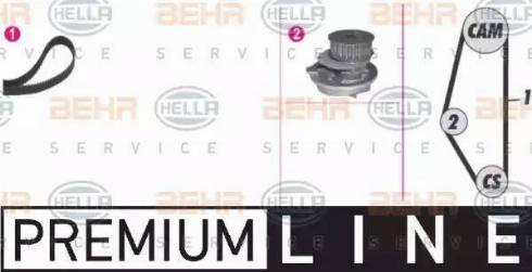 BEHR HELLA Service 8MP 376 801-851 - Pompa acqua + Kit cinghie dentate www.autoricambit.com