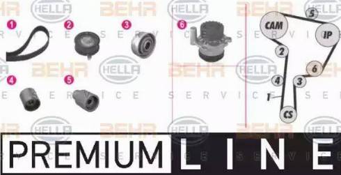 BEHR HELLA Service 8MP 376 802-881 - Pompa acqua + Kit cinghie dentate www.autoricambit.com