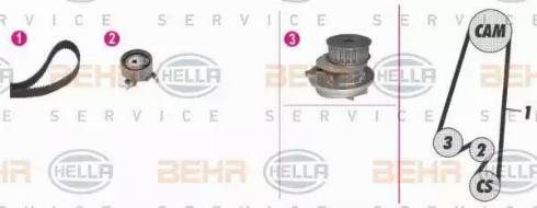 BEHR HELLA Service 8MP 376 807-881 - Pompa acqua + Kit cinghie dentate www.autoricambit.com