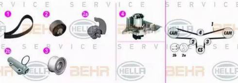 BEHR HELLA Service 8MP 376 816-841 - Pompa acqua + Kit cinghie dentate www.autoricambit.com