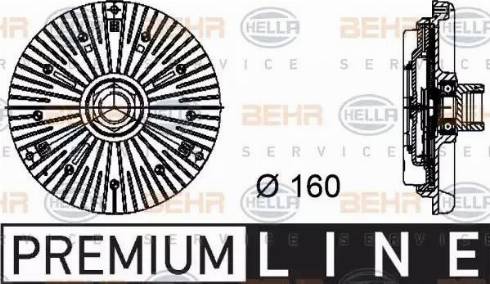 BEHR HELLA Service 8MV 376 734-441 - Giunto di collegamento, Ventilatore radiatore www.autoricambit.com