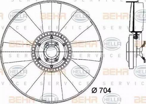 BEHR HELLA Service 8MV 376 728-161 - Ventola, Raffreddamento motore www.autoricambit.com