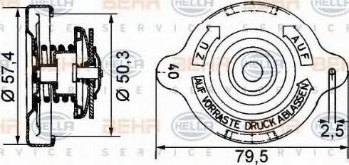 BEHR HELLA Service 8MY 376 742-161 - Tappo, serbatoio refrigerante www.autoricambit.com