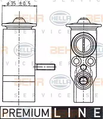 BEHR HELLA Service 8UW 351 239-021 - Valvola ad espansione, Climatizzatore www.autoricambit.com