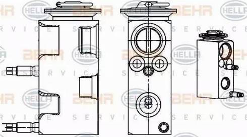 BEHR HELLA Service 8UW 351 234-521 - Valvola ad espansione, Climatizzatore www.autoricambit.com