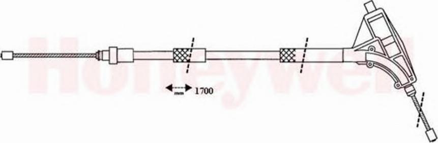 BENDIX 432416 B - Cavo comando, Freno stazionamento www.autoricambit.com