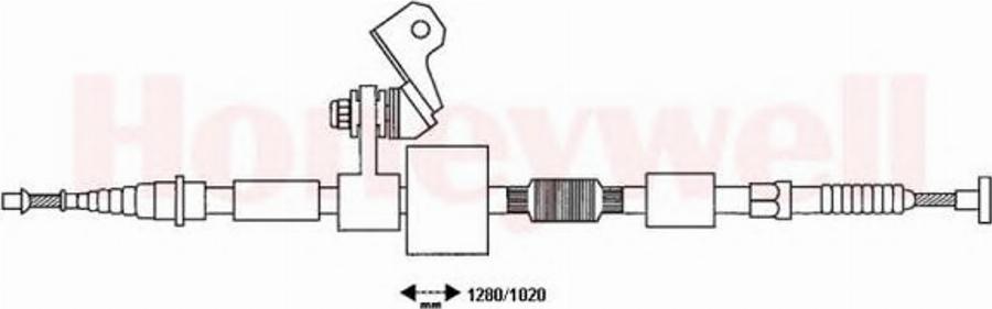 BENDIX 432893 B - Cavo comando, Freno stazionamento www.autoricambit.com