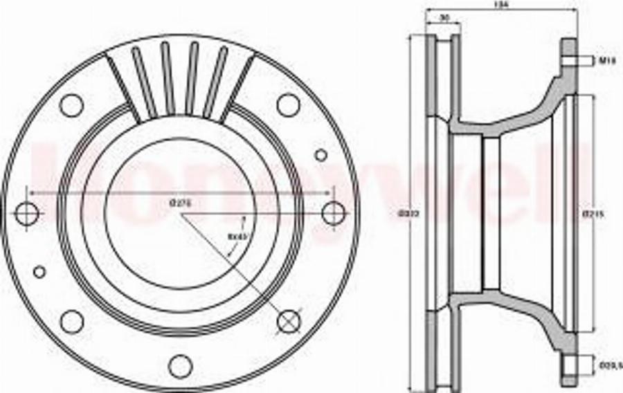 BENDIX 567116B - Discofreno www.autoricambit.com