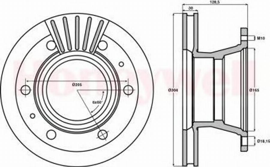 BENDIX 567127B - Discofreno www.autoricambit.com