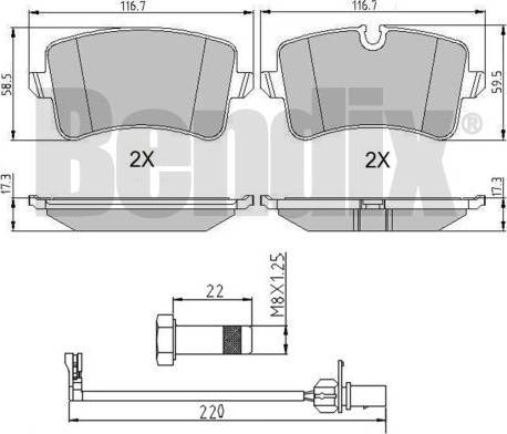 BENDIX 510952 - Kit pastiglie freno, Freno a disco www.autoricambit.com