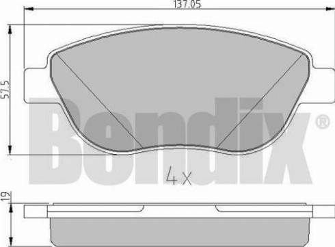 BENDIX 510961 - Kit pastiglie freno, Freno a disco www.autoricambit.com