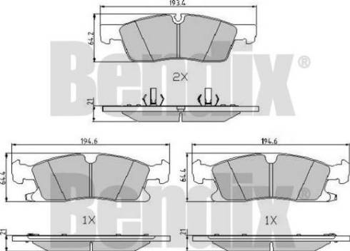 BENDIX 510908 - Kit pastiglie freno, Freno a disco www.autoricambit.com