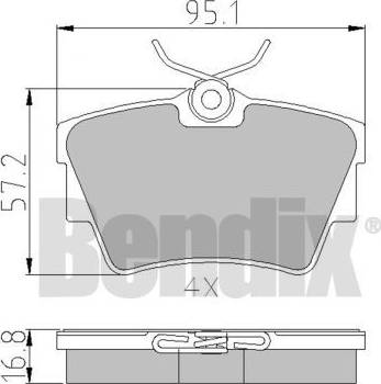 BENDIX 510404 - Kit pastiglie freno, Freno a disco www.autoricambit.com