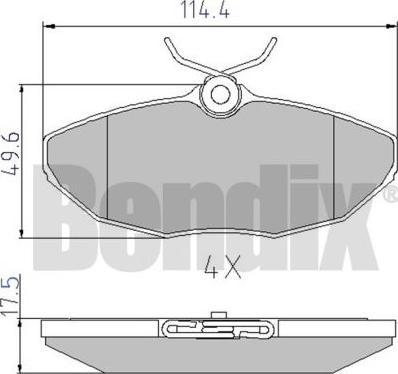 BENDIX 510488 - Kit pastiglie freno, Freno a disco www.autoricambit.com