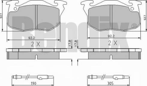 BENDIX 510433 - Kit pastiglie freno, Freno a disco www.autoricambit.com