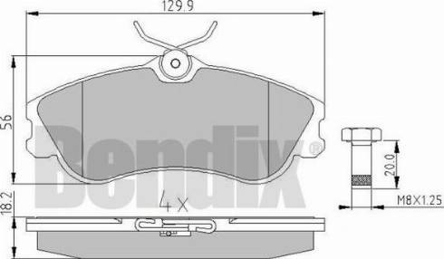 BENDIX 510423 - Kit pastiglie freno, Freno a disco www.autoricambit.com