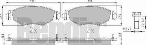 BENDIX 510422 - Kit pastiglie freno, Freno a disco www.autoricambit.com