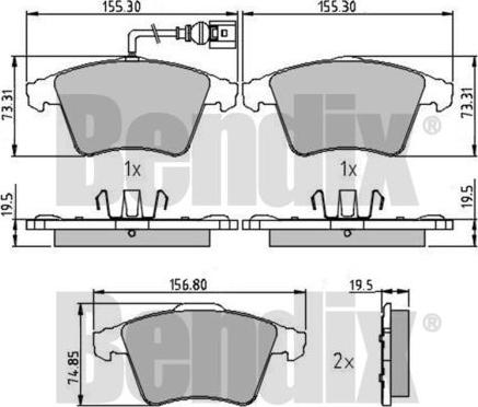 BENDIX 510479 - Kit pastiglie freno, Freno a disco www.autoricambit.com