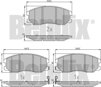 BENDIX 510548 - Kit pastiglie freno, Freno a disco www.autoricambit.com