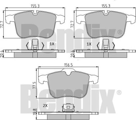 BENDIX 510553 - Kit pastiglie freno, Freno a disco www.autoricambit.com