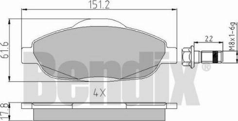 BENDIX 510557 - Kit pastiglie freno, Freno a disco www.autoricambit.com