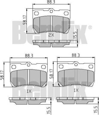 BENDIX 510561 - Kit pastiglie freno, Freno a disco www.autoricambit.com