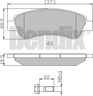 BENDIX 510562 - Kit pastiglie freno, Freno a disco www.autoricambit.com