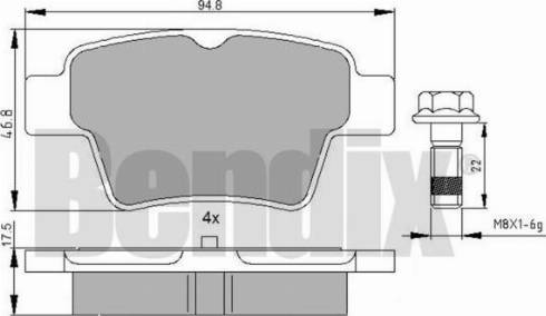 BENDIX 510514 - Kit pastiglie freno, Freno a disco www.autoricambit.com