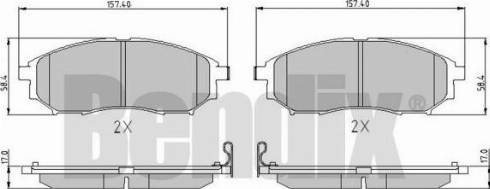 BENDIX 510522 - Kit pastiglie freno, Freno a disco www.autoricambit.com