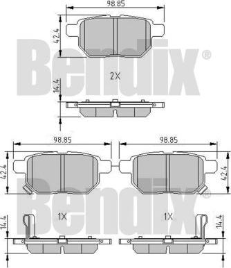 BENDIX 510573 - Kit pastiglie freno, Freno a disco www.autoricambit.com