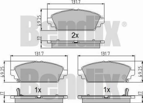 BENDIX 510638 - Kit pastiglie freno, Freno a disco www.autoricambit.com