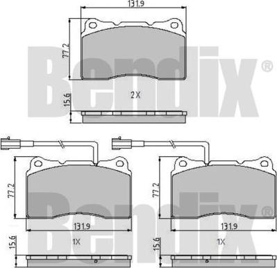 BENDIX 510637 - Kit pastiglie freno, Freno a disco www.autoricambit.com