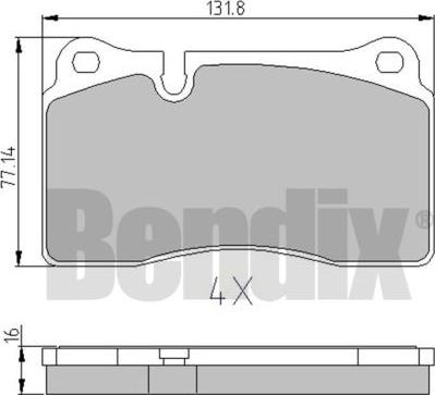 BENDIX 510671 - Kit pastiglie freno, Freno a disco www.autoricambit.com